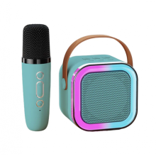 Портативная колонка с караоке микрофоном Winso K12 Аккумуляторная с RGB подсветкой Bluetooth 10W Бирюзовая Портативная колонка с караоке микрофоном Winso K12 Аккумуляторная с RGB подсветкой Bluetooth 10W Бирюзовая