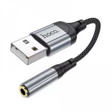 Переходник Hoco LS36 Адаптер удлинительный кабель USB A на 3.5 12см Серебристый Переходник Hoco LS36 Адаптер удлинительный кабель USB A на 3.5 12см Серебристый