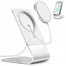 Настольная подставка для смартфона iPhone L312 Pro Держатель для беспроводной зарядки Серебристый