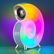 Настольная лампа с часами и будильником Snail NH-70 4в1 Портативна Bluetooth колонка 5W светильник RGB