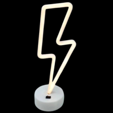 Неоновый светильник Neon Lights "Молния" Ночник декоративный настольный LED лампа (USB, 3хАА) Желтый