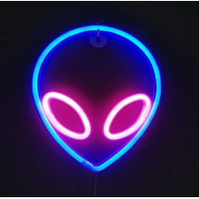 Неоновый светильник Neon Lights "Чужой" Ночник декоративный настенный LED лампа (USB, 3хАА) Разноцветный Неоновый светильник Neon Lights "Чужой" Ночник декоративный настенный LED лампа (USB, 3хАА) Разноцветный