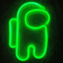 Неоновый светильник Neon Lights "Среди нас" Ночник декоративный настенный LED лампа (USB, 3хАА) Зеленый Неоновый светильник Neon Lights "Среди нас" Ночник декоративный настенный LED лампа (USB, 3хАА) Зеленый
