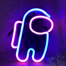Неоновый светильник Neon Lights "Среди нас" Ночник декоративный настенный LED лампа (USB, 3хАА) Разноцветный Неоновый светильник Neon Lights "Среди нас" Ночник декоративный настенный LED лампа (USB, 3хАА) Разноцветный