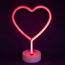 Неоновый светильник Neon Lights "Сердце" Ночник декоративный настольный LED лампа (USB, 3хАА) Красный Неоновый светильник Neon Lights "Сердце" Ночник декоративный настольный LED лампа (USB, 3хАА) Красный