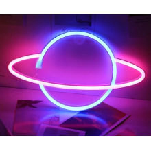 Неоновый светильник Neon Lights "Юпитер" Ночник декоративный настенный LED лампа (USB, 3хАА) Разноцветный Неоновый светильник Neon Lights "Юпитер" Ночник декоративный настенный LED лампа (USB, 3хАА) Разноцветный