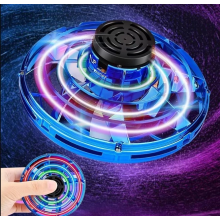 Летающий спиннер левитирующий диск UFO бумеранг светящийся с LED подсветкой Синий