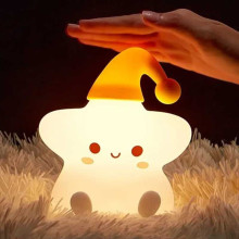 Ночник силиконовый детский Sleeping star Светильник аккумуляторный сенсорный 6 режимов свечения 5W Ночник силиконовый детский Sleeping star Светильник аккумуляторный сенсорный 6 режимов свечения 5W