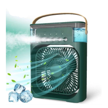 Мини кондиционер Air Cooler Fan 4в1 Увлажнитель c LED подсветкой ночник USB Зеленый