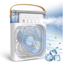 Мини кондиционер Air Cooler Fan 4в1 Увлажнитель c LED подсветкой ночник USB Белый
