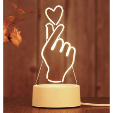 Детский 3D ночник "Heart in hand" Светильник акриловый USB 4W Детский 3D ночник "Heart in hand" Светильник акриловый USB 4W