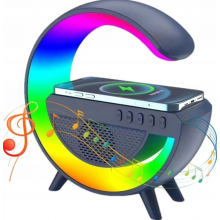 Колонка Bluetooth с беспроводной зарядкой G500 3в1 Ночник RGB с радио 10W (15см) USB, SD, FM, AUX Черный Колонка Bluetooth с беспроводной зарядкой G500 3в1 Ночник RGB с радио 10W (15см) USB, SD, FM, AUX Черный