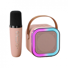 Портативная колонка с караоке микрофоном Winso K12 Аккумуляторная с RGB подсветкой Bluetooth 10W Розовая Портативная колонка с караоке микрофоном Winso K12 Аккумуляторная с RGB подсветкой Bluetooth 10W Розовая