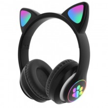 Беспроводные наушники Cat Ear YR-28 Детские с кошачьими ушками Bluetooth и RGB подсветкой Черные Беспроводные наушники Cat Ear YR-28 Детские с кошачьими ушками Bluetooth и RGB подсветкой Черные