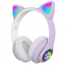 Беспроводные наушники Cat Ear YR-28 Детские с кошачьими ушками Bluetooth и RGB подсветкой Фиолетовые Беспроводные наушники Cat Ear YR-28 Детские с кошачьими ушками Bluetooth и RGB подсветкой Фиолетовые
