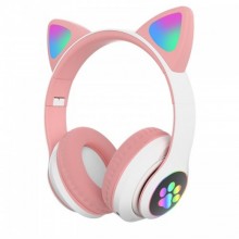 Беспроводные наушники Cat Ear YR-28 Детские с кошачьими ушками Bluetooth и RGB подсветкой Розовые Беспроводные наушники Cat Ear YR-28 Детские с кошачьими ушками Bluetooth и RGB подсветкой Розовые